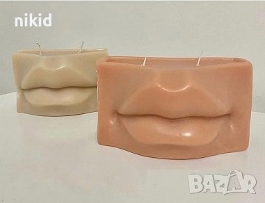 3D Устни уста силиконов молд форма калъп свещ свещник гипс, снимка 2 - Форми - 40136249