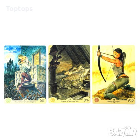 Таро и оракул за любовни гадания: Manara Erotic Tarot & Manara Erotic Oracle, снимка 12 - Карти за игра - 33731326