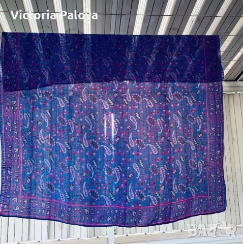 Красив копринен шал, снимка 4 - Шалове - 41367037