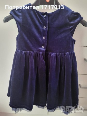 Синя рокля от H&M размер 92, снимка 2 - Бебешки рокли - 42174785