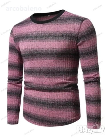 Мъжка блуза с кръгло деколте и дълъг ръкав, 4цвята , снимка 5 - Блузи - 48604944