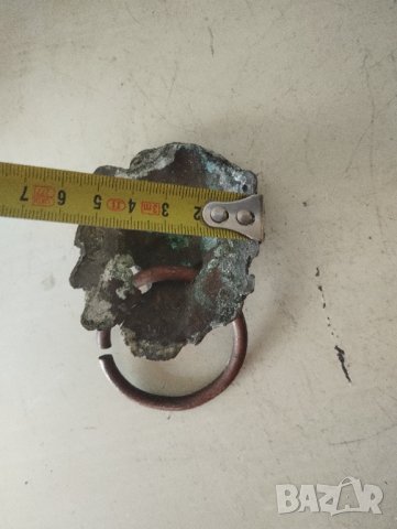 бронзова апликация-лъвска глава, снимка 2 - Други ценни предмети - 41931784
