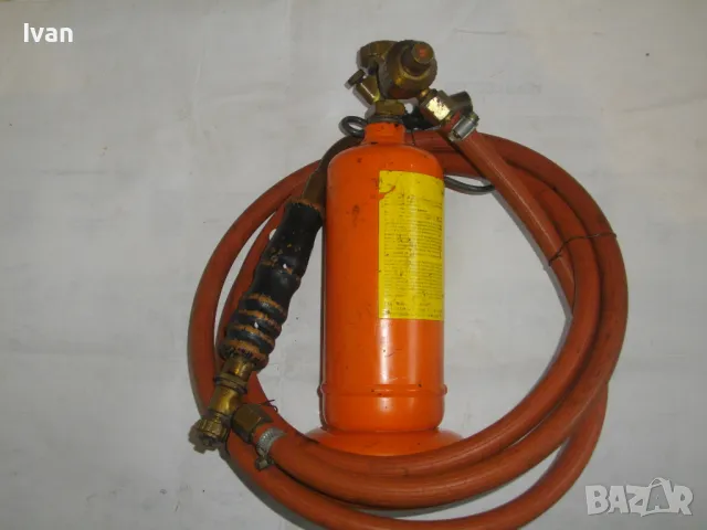 35см НЕМСКА ГАЗОВА ГОРЕЛКА ПРОПАН-БУТАН С БУТИЛКА МАРКУЧ И КЛАПАН РЕГУЛАТОР НАЛЯГАНЕ ПОЧТИ НОВА , снимка 13 - Други инструменти - 48112185