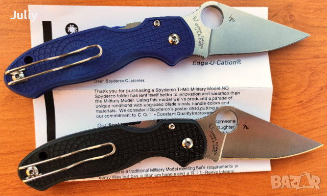 Сгъваем нож Spyderco Para 3 Lightweight, снимка 9 - Ножове - 36261818