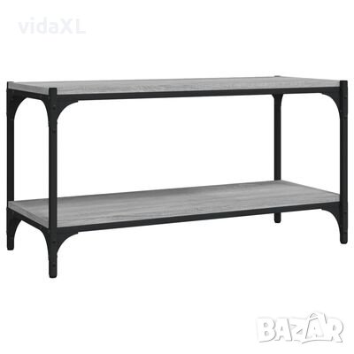 vidaXL ТB шкаф, сив сонома, 80x33x41 см, инженерно дърво и стомана(SKU:819335, снимка 1