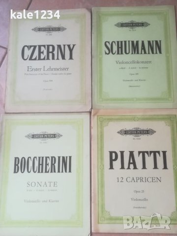 Школи. Партитури. Виолончело. Пияно. Оркестър. Произведения. Сонати. Ноти. , снимка 1 - Други - 40265709