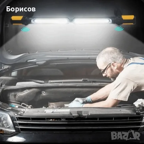 COB Work Light-работна лампа,за сервиз за под капак на кола 2400LM LED 4400mAh, снимка 3 - Аксесоари и консумативи - 55785382