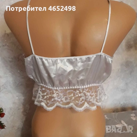 Сатенено Лилаво Боди , снимка 3 - Бельо - 52443287