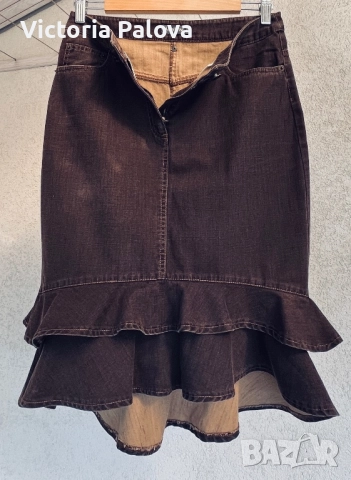 Дънкова пола ÄNNY N цвят кафе, снимка 8 - Поли - 51562011