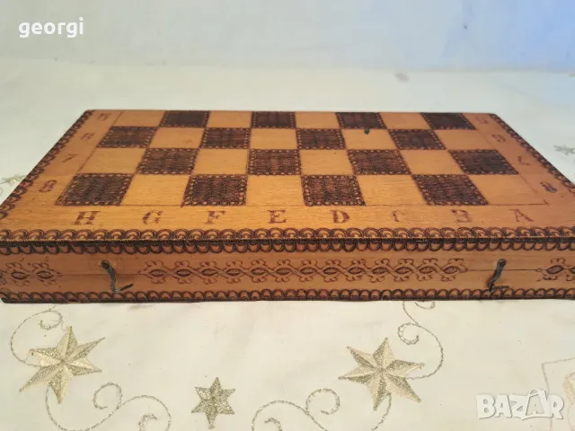 дървена кутия за шах и табла 25/5, снимка 9 - Шах и табла - 50331566