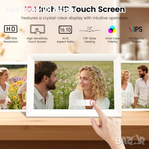 Нова 10.1" WiFi дигитална фоторамка IPS тъчскрийн 32GB Frameo за снимки, снимка 4 - Друга електроника - 53009905