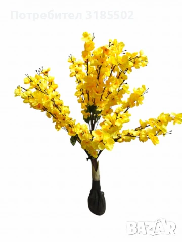 Декоративно изкуствено цвете с жълти цветове, 100см, снимка 2 - Изкуствени цветя - 51227088
