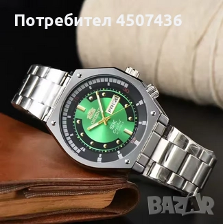 ORIENT напълно автоматичен механичен часовник, ден от седмицата, дата, снимка 2 - Мъжки - 52357616