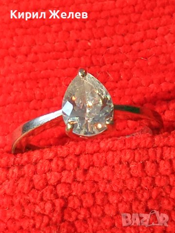 ЕЛЕГАНТЕН СКЪПОЦЕНЕН ФЕШЪН АРТ ПРЪСТЕН СРЕБРО 925 с ЮВЕЛИРНО ФАСЕТИРАН ЦИРКОН 34606