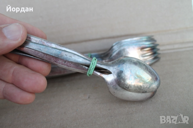 Посребрени вилици и лъжици , снимка 11 - Други ценни предмети - 52616748