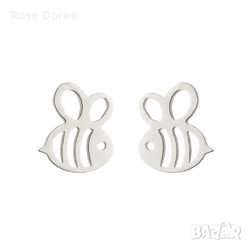 RD 459 Пчела сребристо медицинска стомана пчеличка пчели безплатна доставка подарък, снимка 1