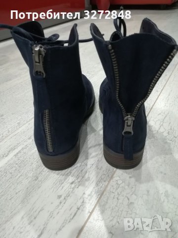 Дамски велурени боти /тъмно сини - N36, снимка 4 - Дамски боти - 38769123