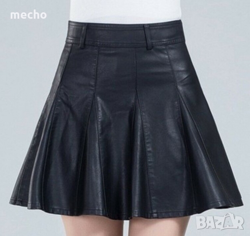 Къса кожена пола нова налична
