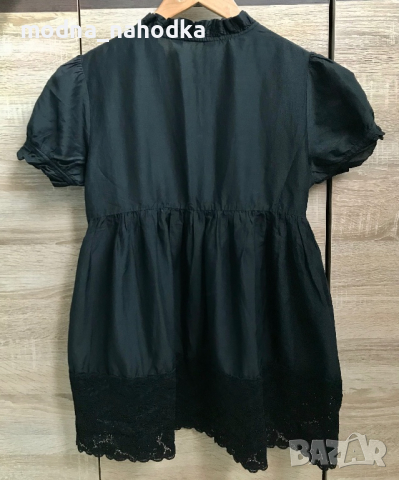 Черна дамска риза, снимка 3 - Ризи - 36498609