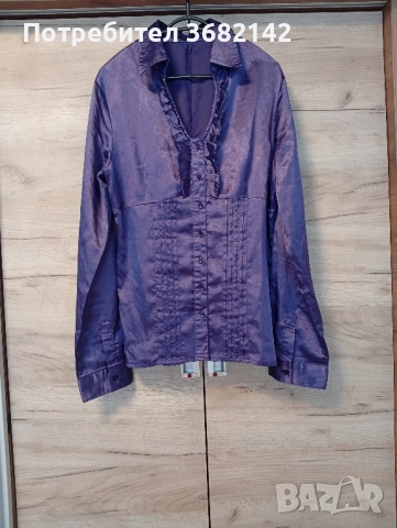 продавам дамска лилава сатенена риза , снимка 3 - Ризи - 51439083