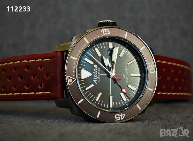 БАРТЕР ALPINA Seastrong Diver GMT, снимка 3 - Мъжки - 52314438