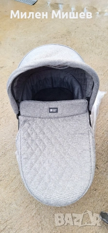 Комбинирана количка 3 в 1 KikkaBoo - Madrid, Dark Grey Melange, снимка 4 - Детски колички - 53395668