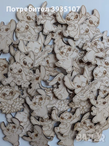 Дървени фигурки за оцветяване Лабубу, снимка 4 - Фигурки - 50897510