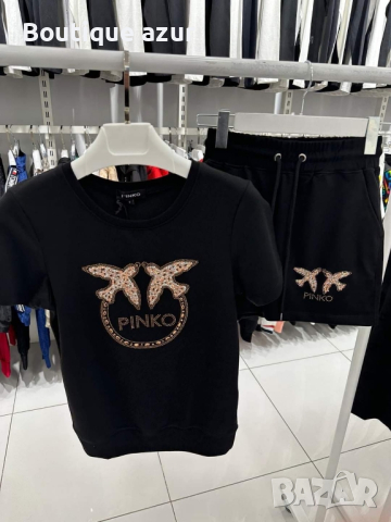 дамски висококачествени екипи тениска и панталонки pinko burberry, снимка 1 - Спортни екипи - 44603554