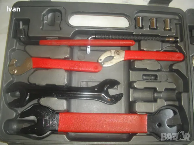 ИНСТРУМЕНТИ ЗА РЕМОНТ НА ВЕЛОСИПЕДИ Специализиран немски комплект Powrfix Непълен, снимка 4 - Други инструменти - 47799421