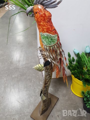 Метален папагал, снимка 4 - Декорация за дома - 41889387