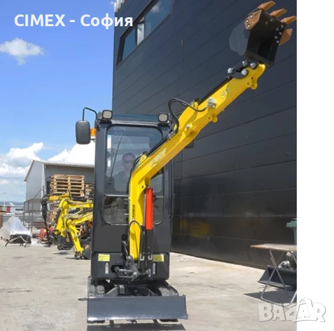ПРОМО 25% Верижен мини багер Cimex CHE12RS-CAB-SB с чупеща стрела и кабина, снимка 1