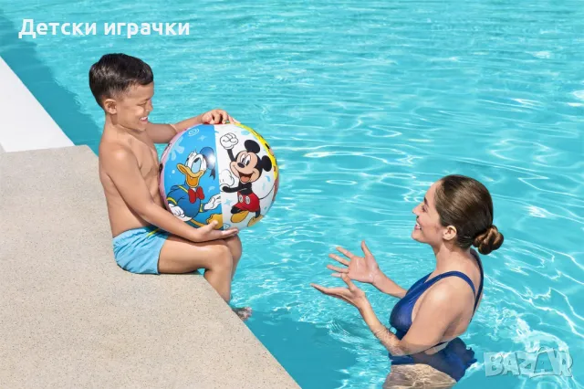 Надуваема плажна топка BESTWAY Mickey & Friends, диаметър 51 см, PVC, цветна, снимка 9 - Надуваеми играчки - 49981652