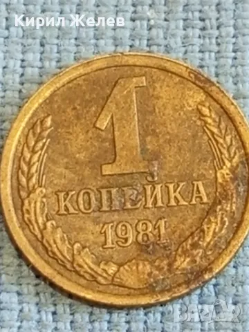 Стара монета 1 копейка 1981г. СССР рядка за КОЛЕКЦИЯ ДЕКОРАЦИЯ 70981, снимка 4 - Нумизматика и бонистика - 48023151