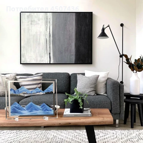 Стъклен пясъчен арт-Стояща динамична 3D картина с движещ се пясък, декорация за дома и офис , снимка 2 - Декорация за дома - 50797195