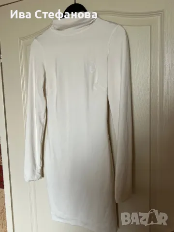 Елегантна бяла еластична body боди  - Soft Beige рокля Alessa Алеса , снимка 7 - Рокли - 47292940