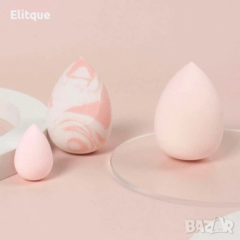 Комплект 3 броя гъбки за грим, снимка 6 - Други - 53126897