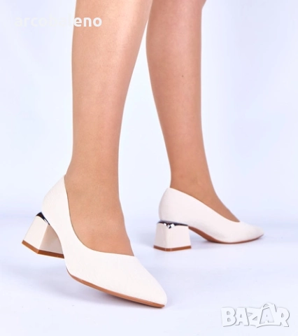 Дамски обувки на нисък ток със сребърни акценти от Vallisa, 3цвята , снимка 8 - Дамски ежедневни обувки - 52940579