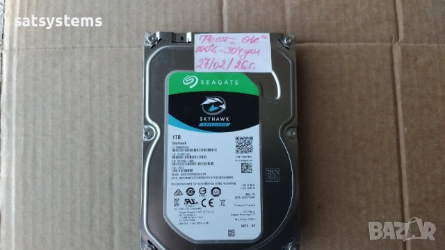 Хард диск Seagate SkyHawk Surveillance ST1000VX005 1TB SATA 6.0Gb/s, снимка 2 - Твърди дискове - 53669539