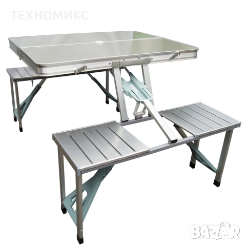 Сгъваем комплект за къмпинг - маса с 4 вградени стола