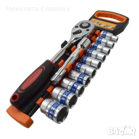 🔧 Комплект камъни + тресчотка и удължител 1/2″ – 12 части, снимка 3 - Други инструменти - 51611660