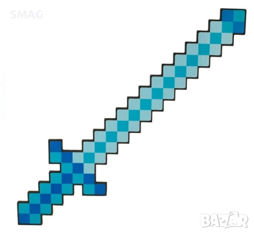 Меч от екструдирана пяна – син/черен, 60 см_1247509