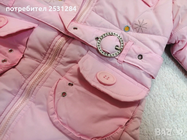 Ново детско розово яке с качулка, снимка 3 - Детски якета и елеци - 52607311