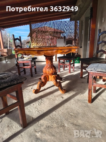 масивна маса, снимка 9 - Антикварни и старинни предмети - 52950110