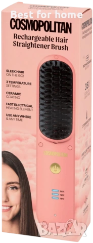 Акумулаторна четка за изправяне на коса Cosmopolitan