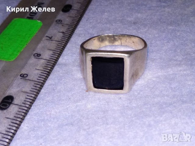 СКЪПОЦЕНЕН МАРКОВ КЛАСИЧЕСКИ СРЕБЪРЕН ПРЪСТЕН СРЕБРО 925 с ЮВЕЛИРНО ШЛИФОВАН ЧЕРЕН ОНИКС 29713, снимка 9 - Пръстени - 41636302