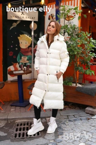 дамско дълго яке в черно и бяло, снимка 4 - Якета - 52257721