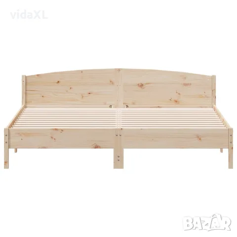 vidaXL Рамка за легло без матрак, 180x200 см, масивна чамова дървесина, снимка 4 - Спални и легла - 56146704