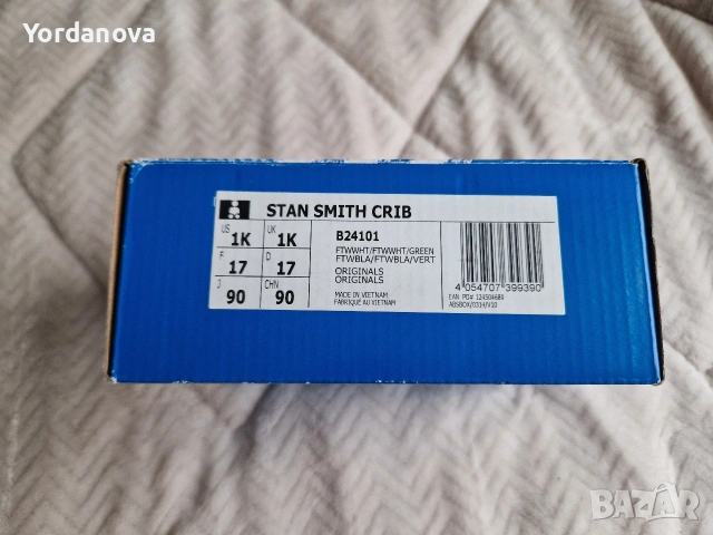 Бебешки обувки - Adidas Stan Smith Crib, снимка 3 - Бебешки обувки - 53293021