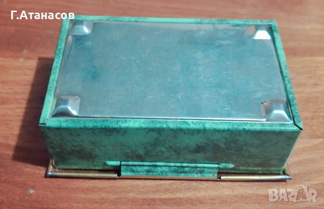 Метална кутиика от цигари Atos Pfau Auslese 50 cigaretten рядка колекционерска, снимка 4 - Антикварни и старинни предмети - 52694389