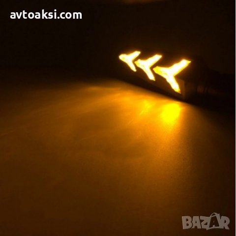 Диодни LED мигачи с бягащ мигач за мотор, скутер-2080, снимка 4 - Аксесоари и консумативи - 40018285